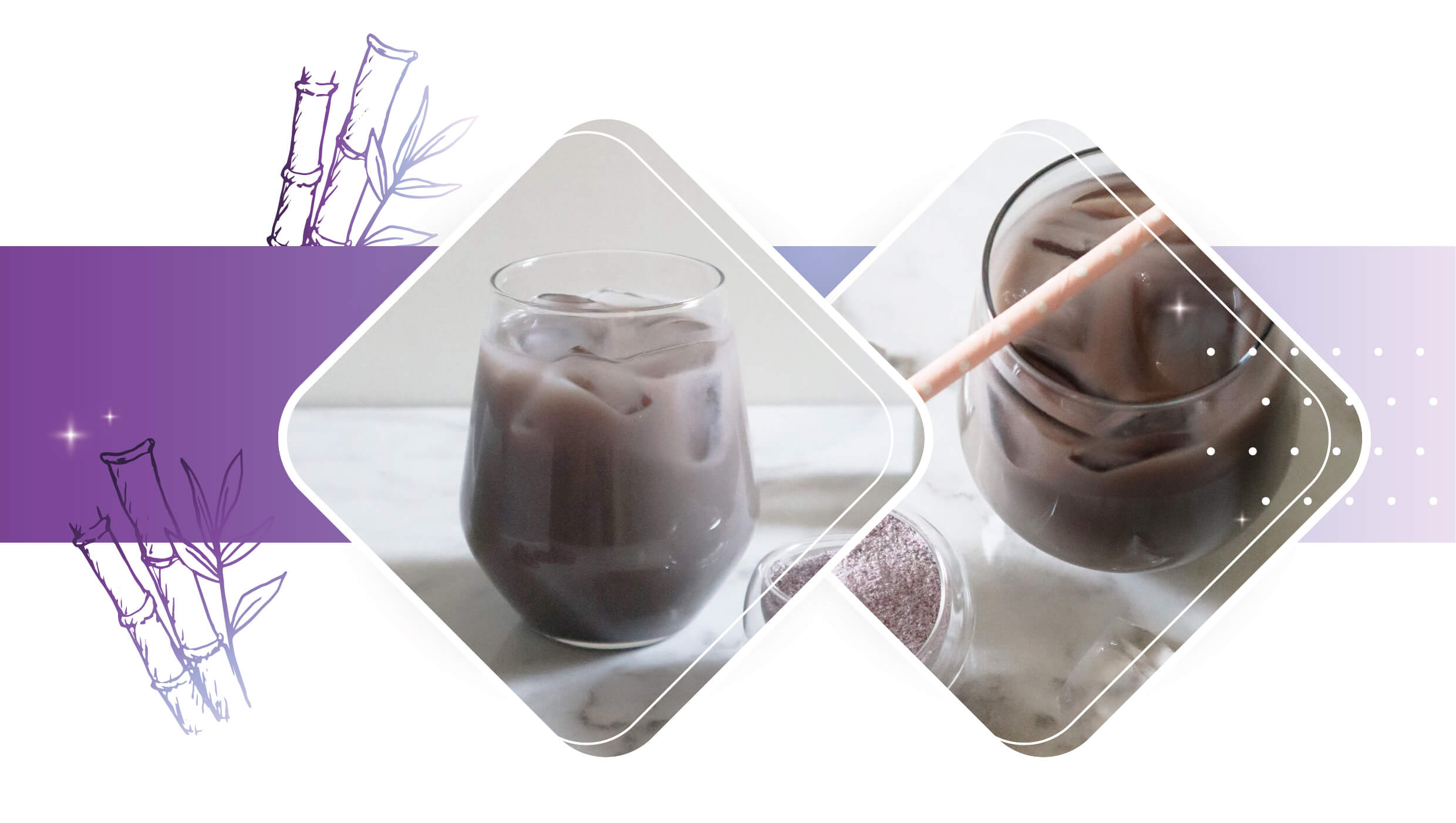 Bamboo Charcoal Purple Potato Milk Tea