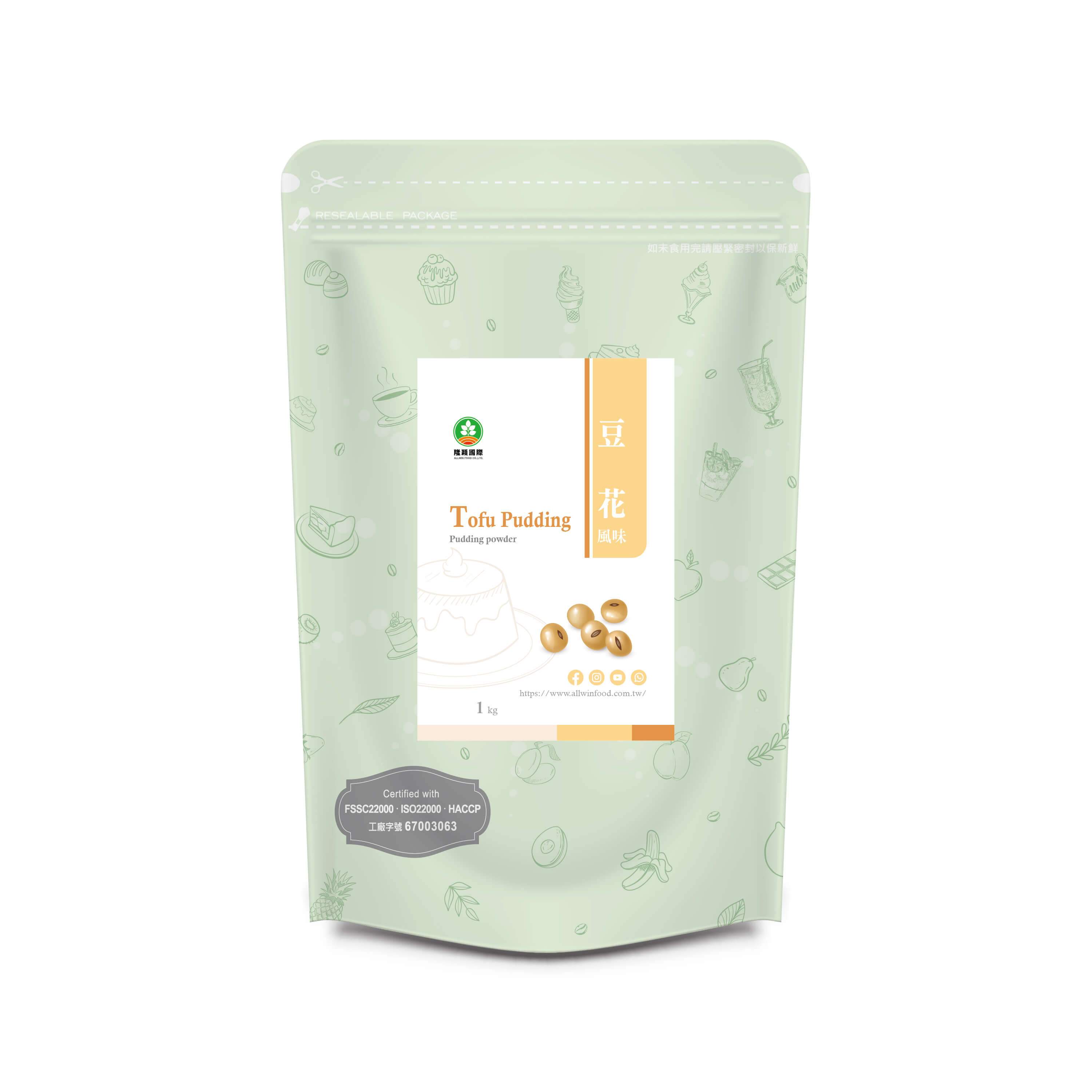 Tofu Pudding Powder Supplier | Allwin Food : Silken Tofu Pudding Powder